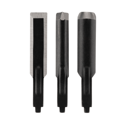 (1) Straight Chisel, (1) V-Gouge, and (1) U-Gouge