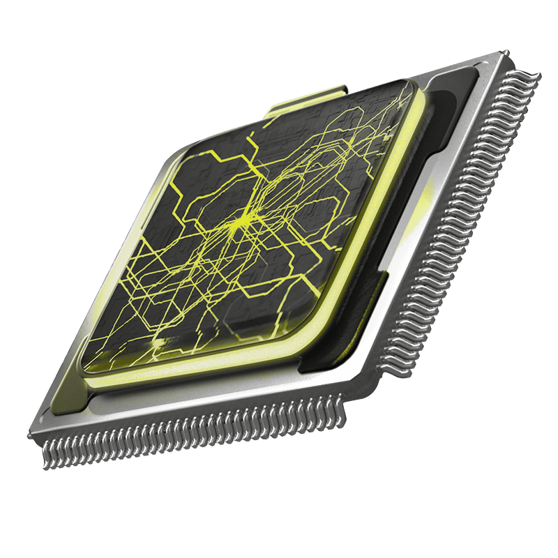 Microchip with lit pathways